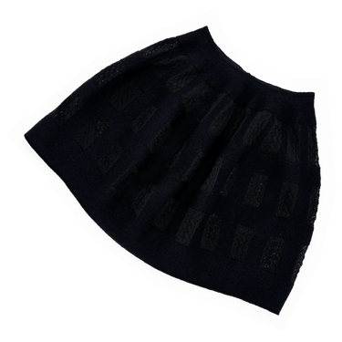 Alaia sheer black bubble skirt