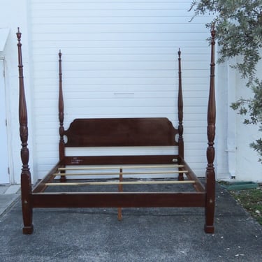 Ethan Allen Solid Cherry King Size Tall Poster Bed 3784