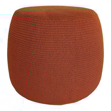 Modern Woven Coral Indoor/Outdoor Mia Pouf