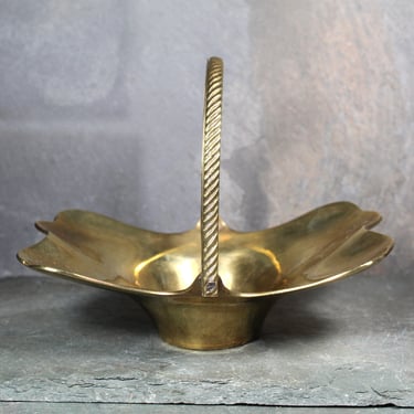 Vintage Indian Brass Basket |  Brass Trinket Dish | Decorative Brass | Bixley Shop 