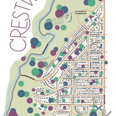 Crestwood DC neighborhood map 11x17 inch 