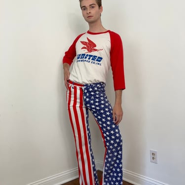 70s Flared Stars and Stripes pants by Male jeans 