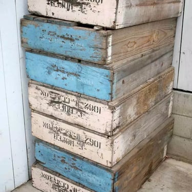 Large fruit vegetable farming crate wood vintage from Bakersfield California  