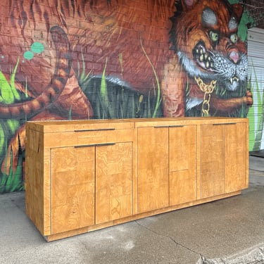 Paul Evans patchwork Burl wood credenza