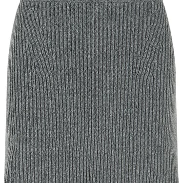 Jil Sander Grey Wool Miniskirt Women