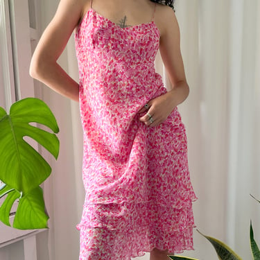 Y2K Pink Silk Slip Dress