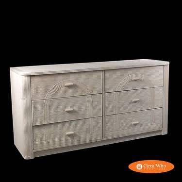 Blonde Pencil Reed Rattan Dresser