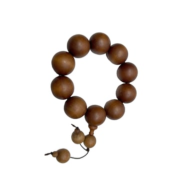 Chinese Natural Sandalwood Beads Hand Rosary Praying Bracelet ws4683E 
