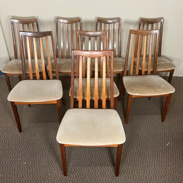 Set Of 8 Mid Century Modern Teak Chairs By G Plan Slat Back 