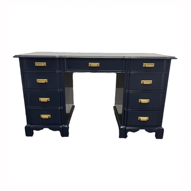 AVAILABLE: Navy Lacquered Desk 