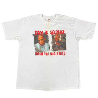 Vintage Jay-Z 50 Cent "Rock The Mic 2003" T-Shirt