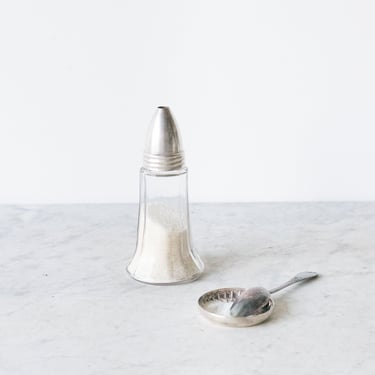 Glass &amp; Silver Sugar Shaker