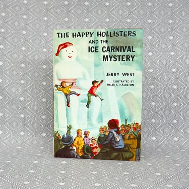 The Happy Hollisters and the Ice Carnival Mystery (1958) by Jerry West - Nice Hardcover - Vintage children's book 