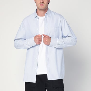 Golden Goose White/Blue Striped Shirt Men