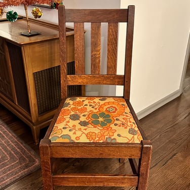 Arts & Crafts “Stickley Style”  Quartersawn Oak Side Chair 