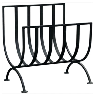 Mid Century Wrought Iron Fireplace Log Holder, 1970