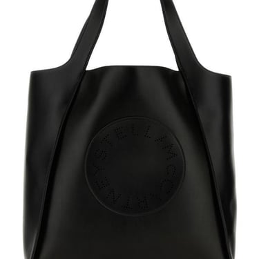 Stella Mccartney Woman Black Alter Mat Stella Logo Shopping Bag