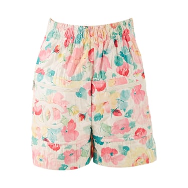 Chanel Pastel Floral Print Shorts