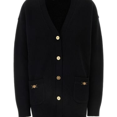 Versace Women Black Wool Blend Cardigan