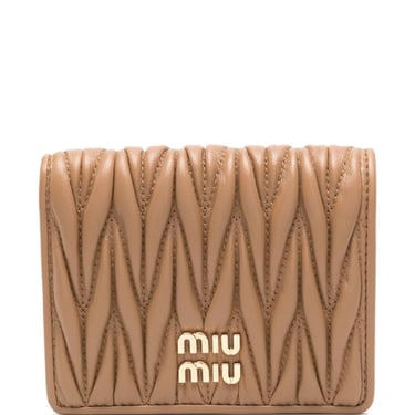 Miu Miu Women Small Matelassé Nappa Leather Wallet