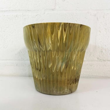 Vintage Plastic Sage Green Planter Earl Fisher PlasticS Mid-Century Modern MCM Avocado Marble Swirl USA 1960s 1970s 