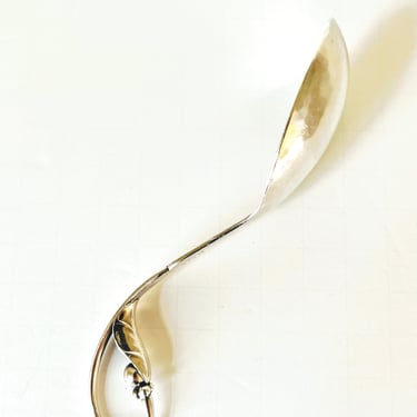 Antique Georg Jensen Sterling Nut Serving Spoon