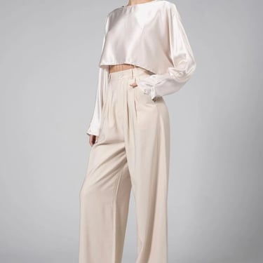 Nonchalant Label Fabi Wide Leg Pant - Oat