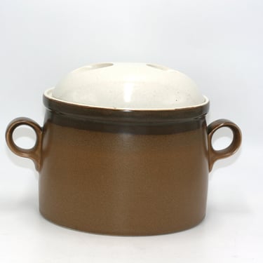 vintage Mikasa Buckskin Potters Art Bean Pot by Ben Seibel 