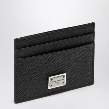 Dolce&Gabbana Black Card Holder With Logo Plaque Men