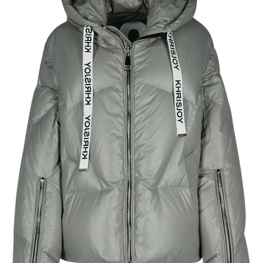 Khrisjoy 'Shiny' Grey Polyamide Blend Down Jacket Women