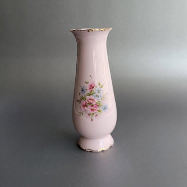 LEANDER PORCELAN vase Dusty pink bud vase Hand painted  planter Made in Czech Republic 