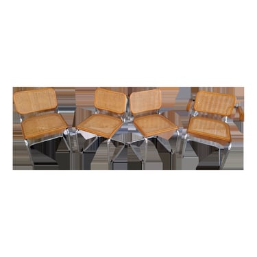 Marcel Breuer Cesca Dining Chairs Italy Set of 4 