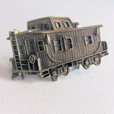 Vintage 1979 Great American Buckle Co Train Caboose Belt Buckle Limited Edition 