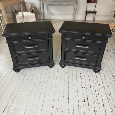 Pair of Beautiful Black Nightstands