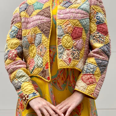 Sunday Picnic Yellow Quilted Jacket