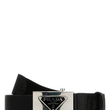 Prada Men Black Fabric Belt