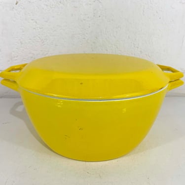 Yellow Enamel Michael Lax Dutch Oven Casserole With Lid by Copco 7