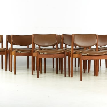 Finn Juhl for France and Son Mid Century Model 197 Teak Dining Chairs - Set of 14 - mcm 