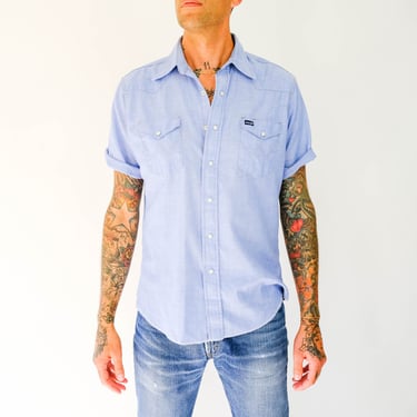 Vintage 1970s/1980s WRANGLER Denim Western Shirt ~ M ~ 27