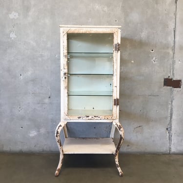 Vintage White Medical Cabinet