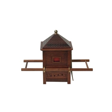 Chinese Rosewood Handmade Miniature Litter Sedan Chair Display Decor ws3831E 