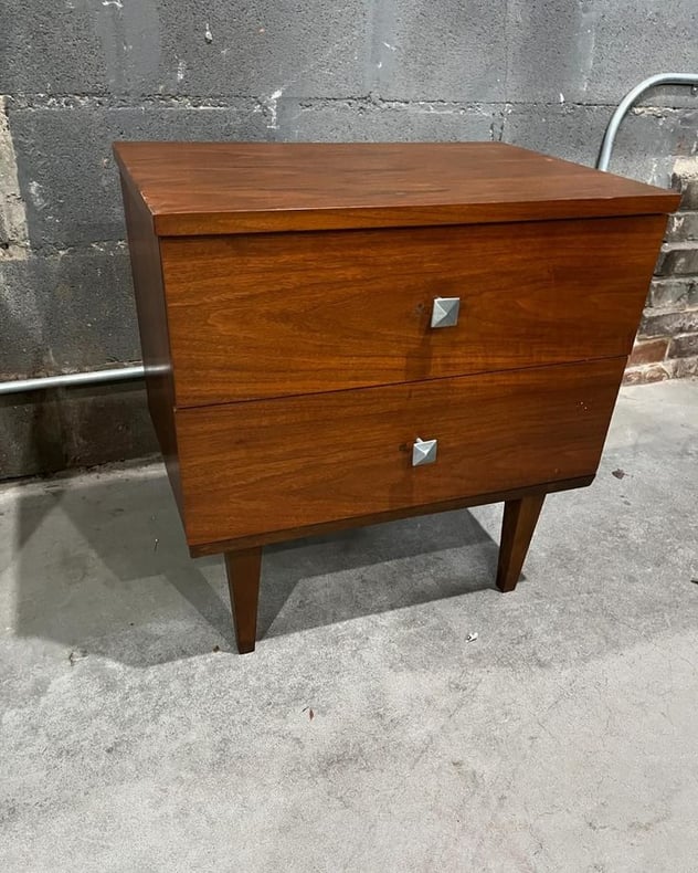 Two drawer nightstand. 22.5” x 15” x 23.5” 