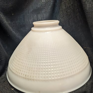 Milk Glass Shade 10 x 6 opening on top is 2.125