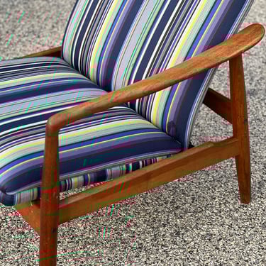 Danish Modern Lounge Chairs Soren Ladefoged w/ Paul Smith Fabric.