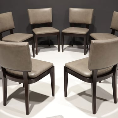 Christian Liaigre Harry Dining Chairs in Spinnybeck Leather, Set of 8