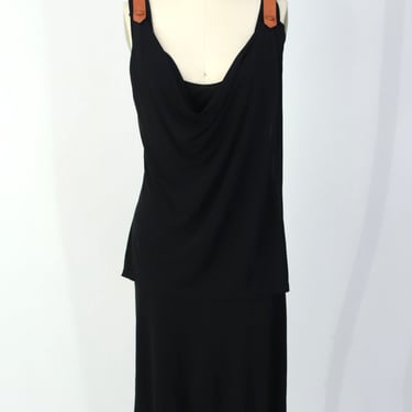 Jean Paul Gaultier Draped Leather Strap Dress*