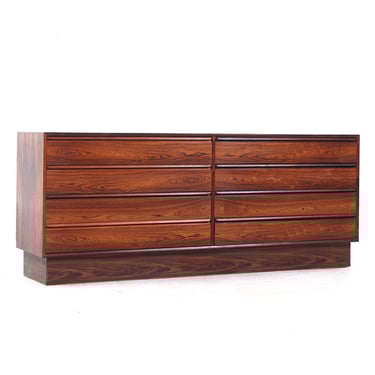 Westnofa Mid Century Danish Rosewood 8 Drawer Lowboy Dresser - mcm 