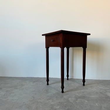 Antique  Solid Mahogany One Drawer  Nightstand - End  Table 