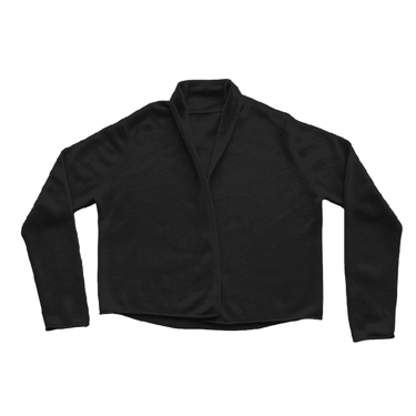 Joyride Supply - Black Cropped Cashmere Cardigan