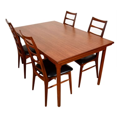 Well Proportioned Danish Teak Curved + Expanding Dining Table
